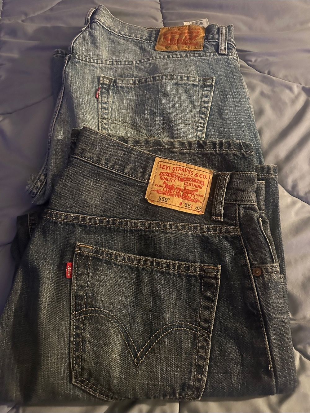 Levi's Men's Two-Pair Denim Set - Light Blue & Dark Indigo